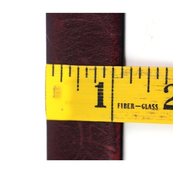 Men's Wearhouse REDDISH BROWN LEATHER 1 1/8"Wd CASUAL DRESS MENS BELT 40/100(90D - Picture 11 of 15